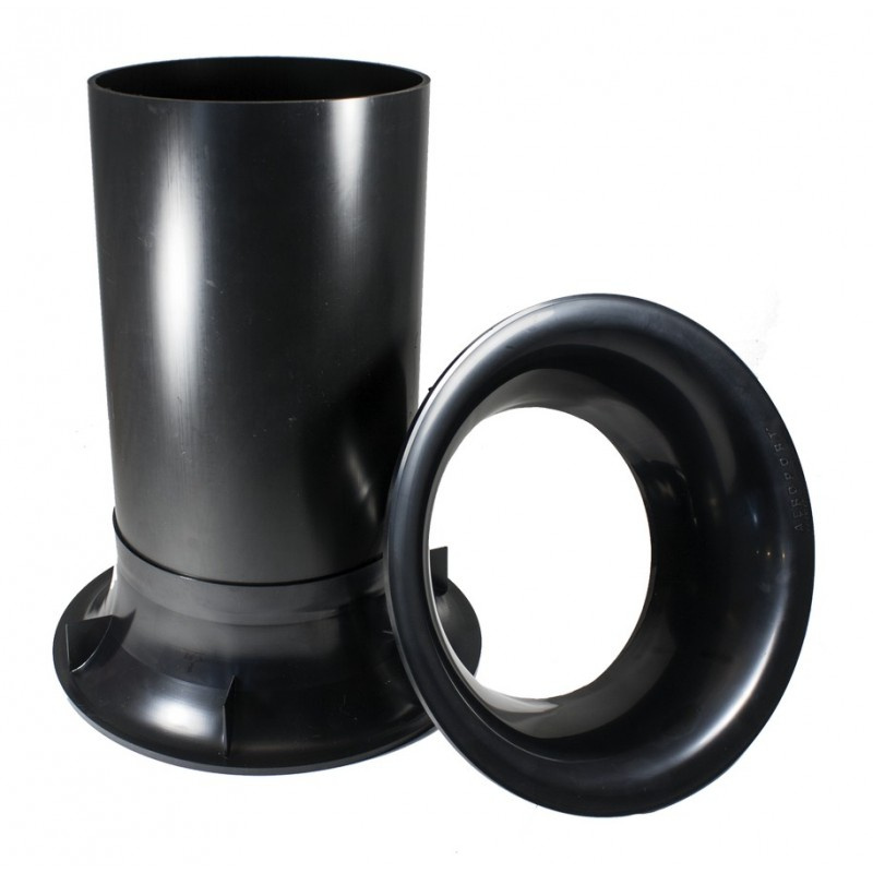 Svart Aeroport 8 tum med rör 