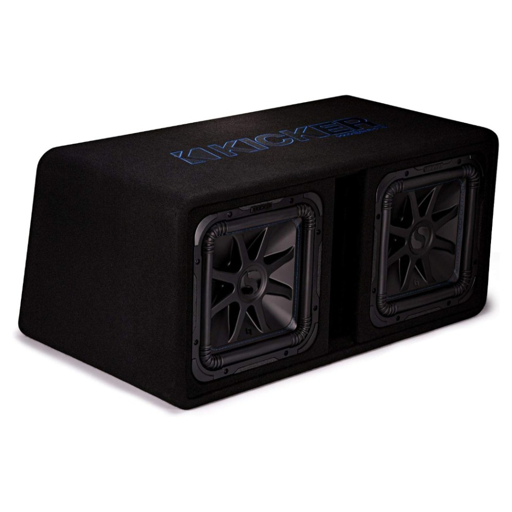 Kicker Solo-Baric L7S DL7S122, portet baskasse med to 12-tommers enheder, 2 ohm