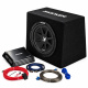 Kicker KickPack KKP212, baspakke med portet 12-tommers subwooferkasse, forstærker og kabler Kicker KickPack KKP212, baspakke med portet 12-tommers subwooferkasse, forstærker og kabler