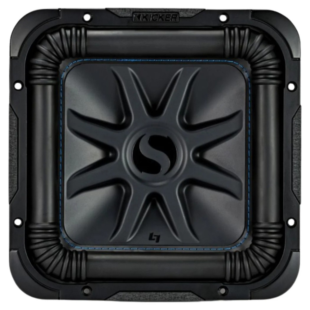 Kicker Solo-Baric L7S102, firkantet 10-tommers basenhed, 2x2 ohm