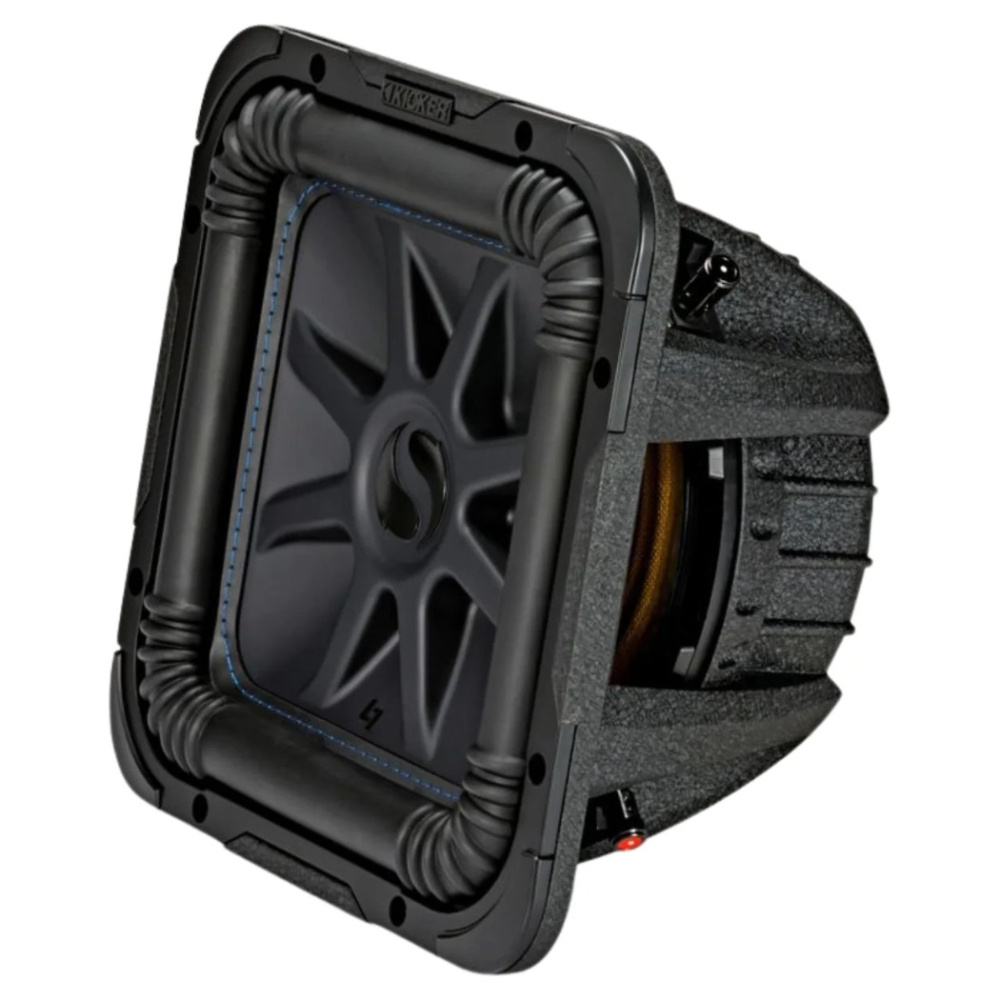Kicker Solo-Baric L7S102, firkantet 10-tommers basenhed, 2x2 ohm