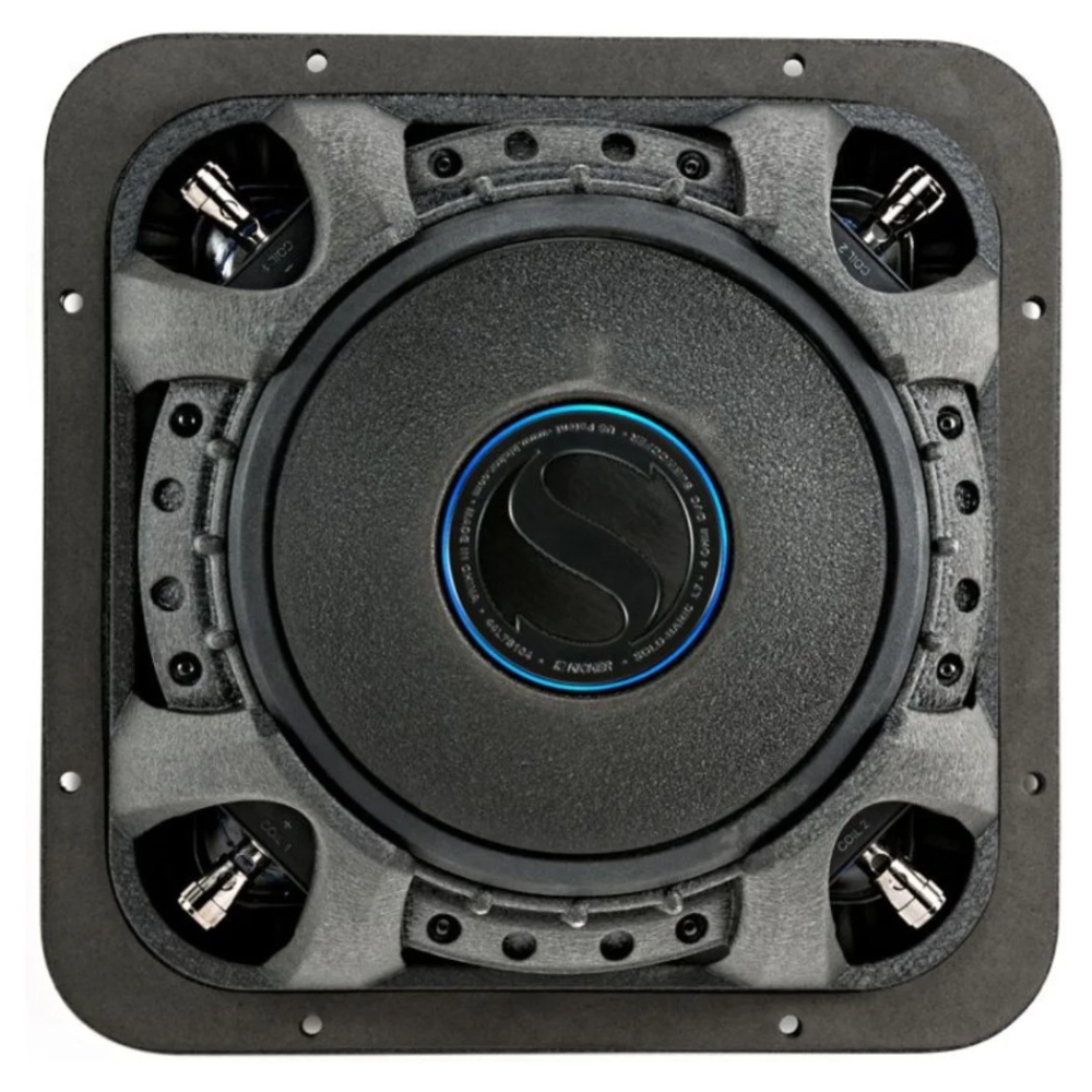 Kicker Solo-Baric L7S102, firkantet 10-tommers basenhed, 2x2 ohm