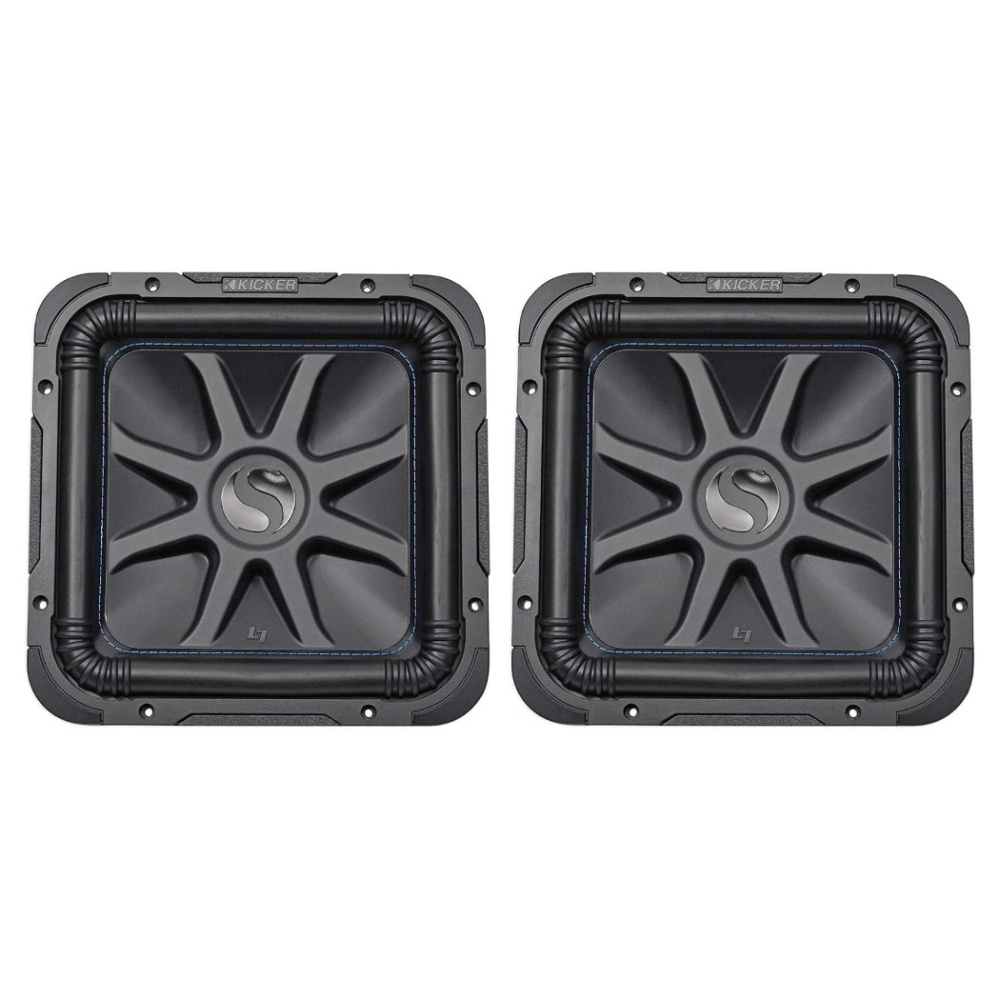 Kicker Solo-Baric L7S124, firkantet 12-tommers basenhed, 2x4 ohm