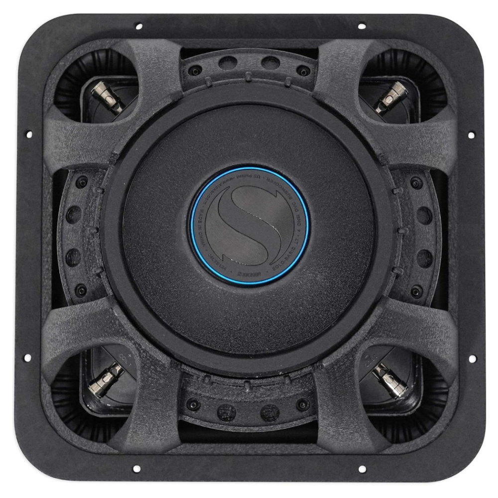 Kicker Solo-Baric L7S124, firkantet 12-tommers basenhed, 2x4 ohm