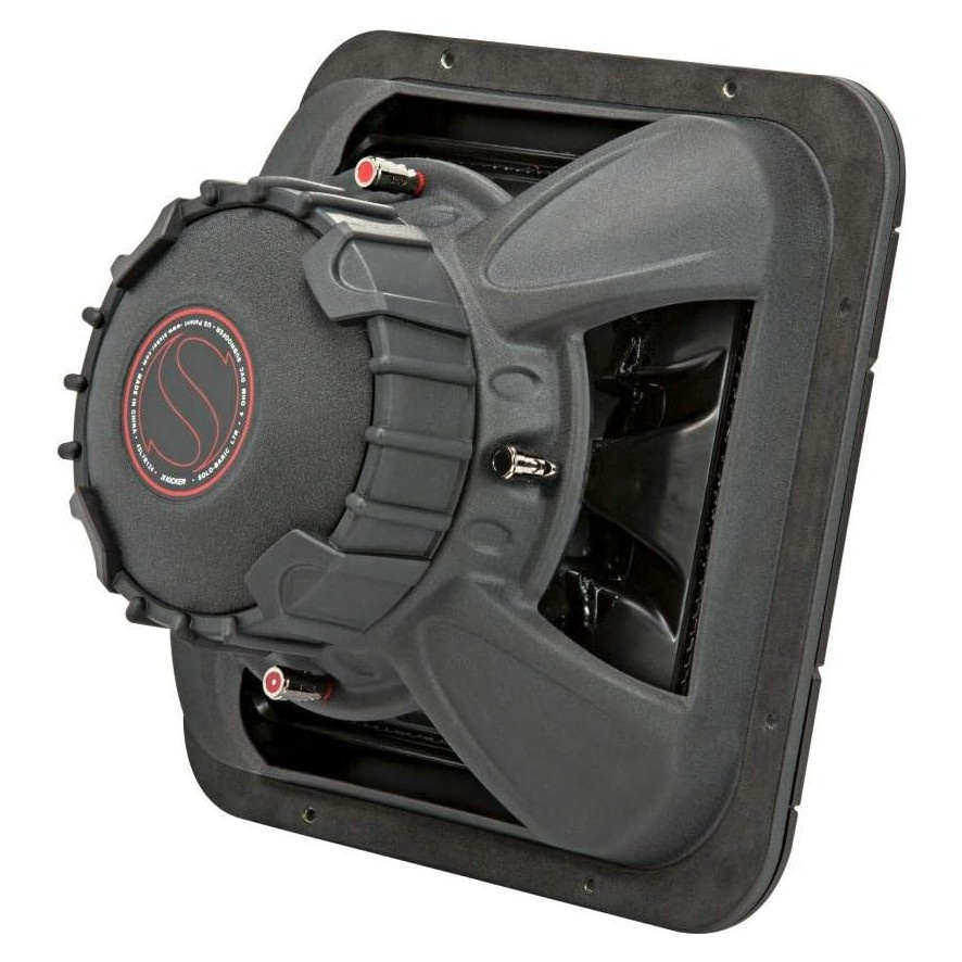 Kicker Solo-Baric L7R122, firkantet 12-tommers basenhed, 2x2 ohm