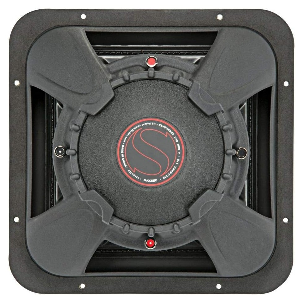 Kicker Solo-Baric L7R122, firkantet 12-tommers basenhed, 2x2 ohm