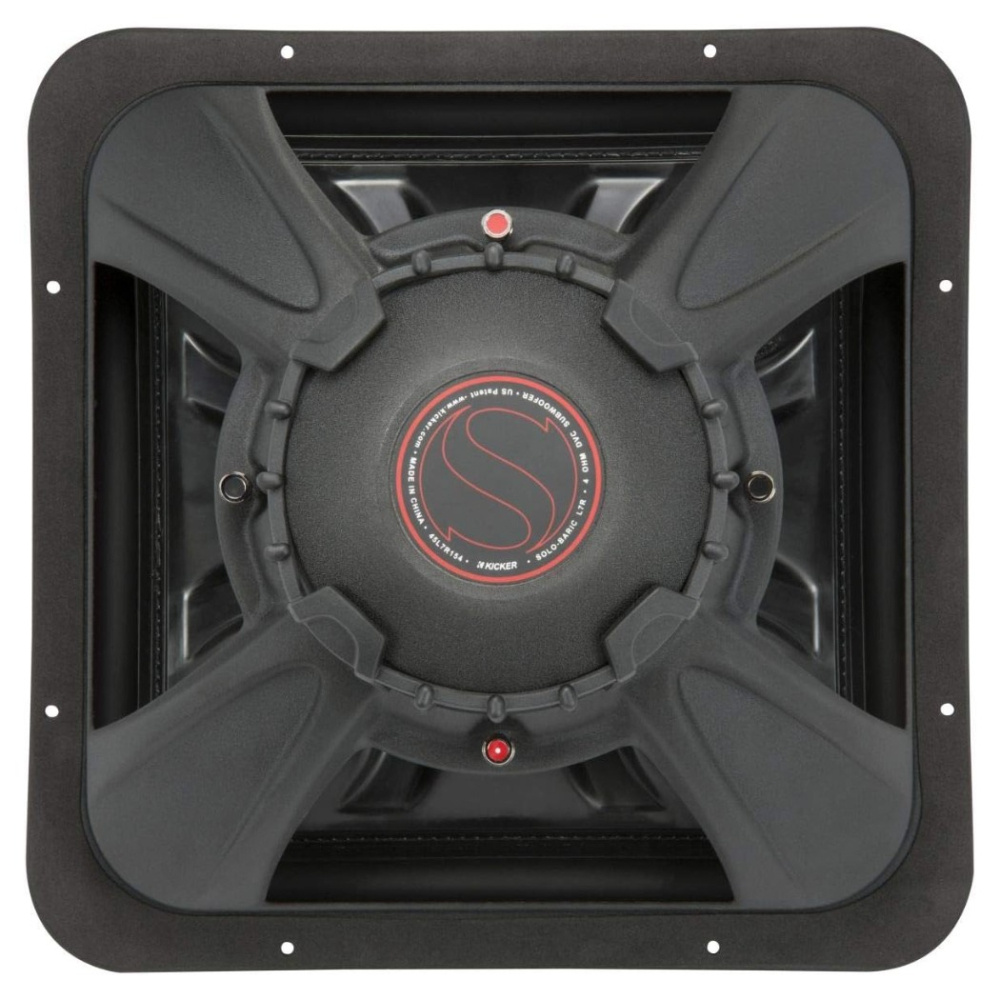 Kicker Solo-Baric L7R154, firkantet 15-tommers basenhed, 2x4 ohm
