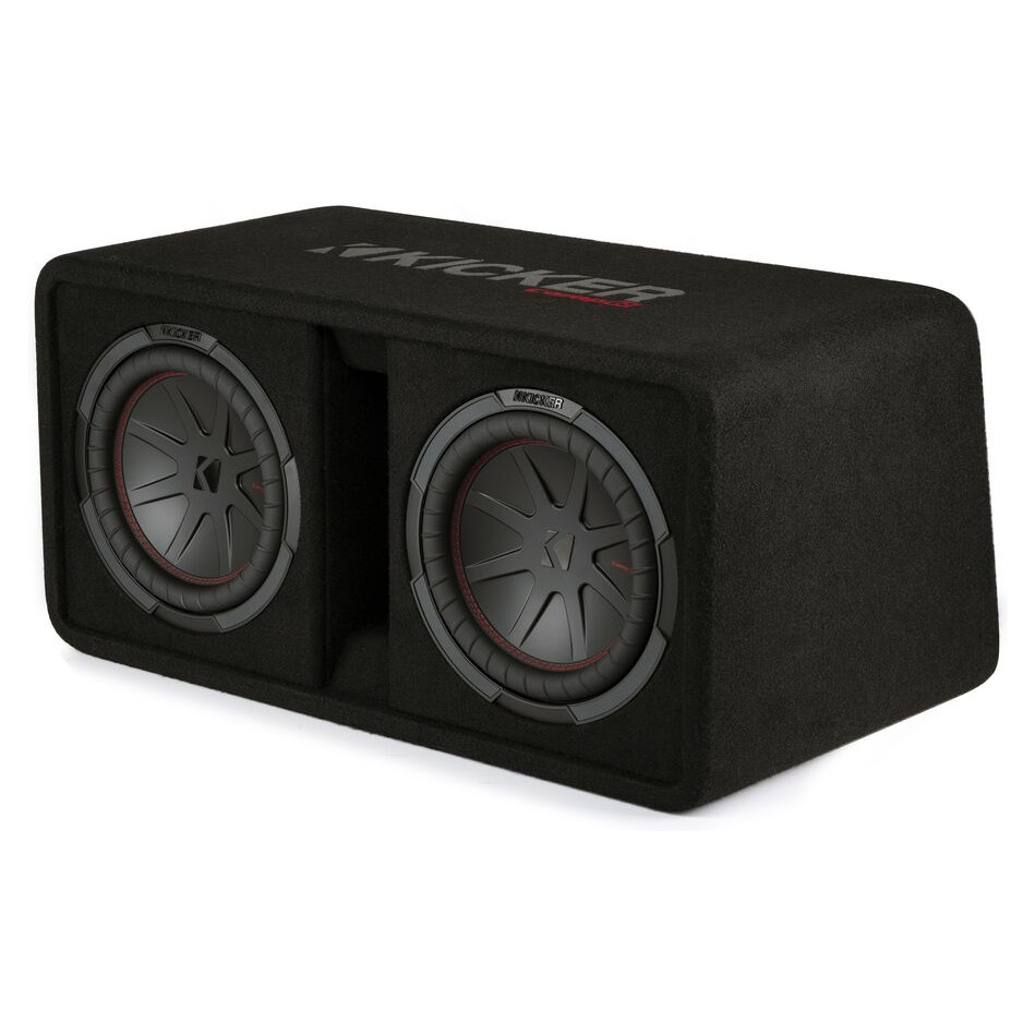 Kicker CompR DCWR102, 2 x 10 tommer baskasse, 2 ohm