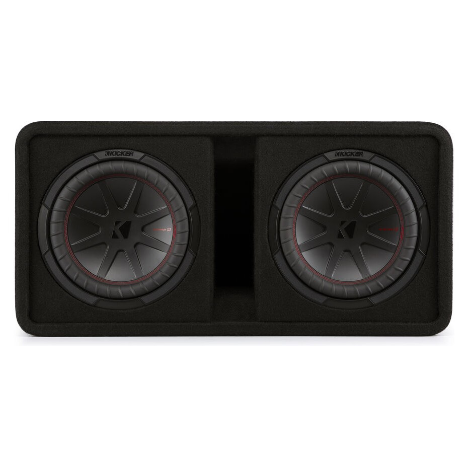 Kicker CompR DCWR102, 2 x 10 tommer baskasse, 2 ohm