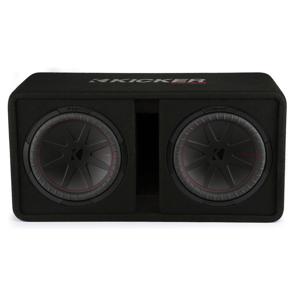 Kicker CompR DCWR122, 2 x 12 tommer baskasse, 2 ohm