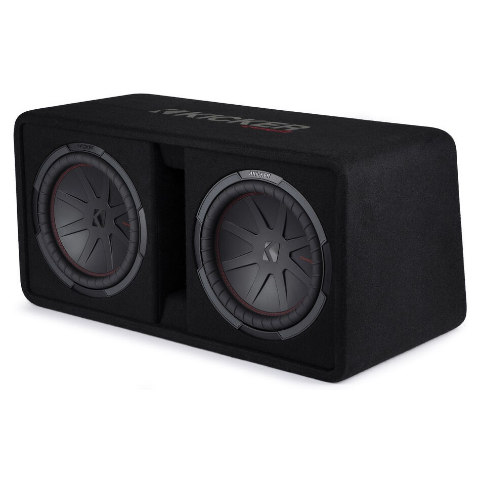Kicker CompR DCWR122, 2 x 12 tommer baskasse, 2 ohm