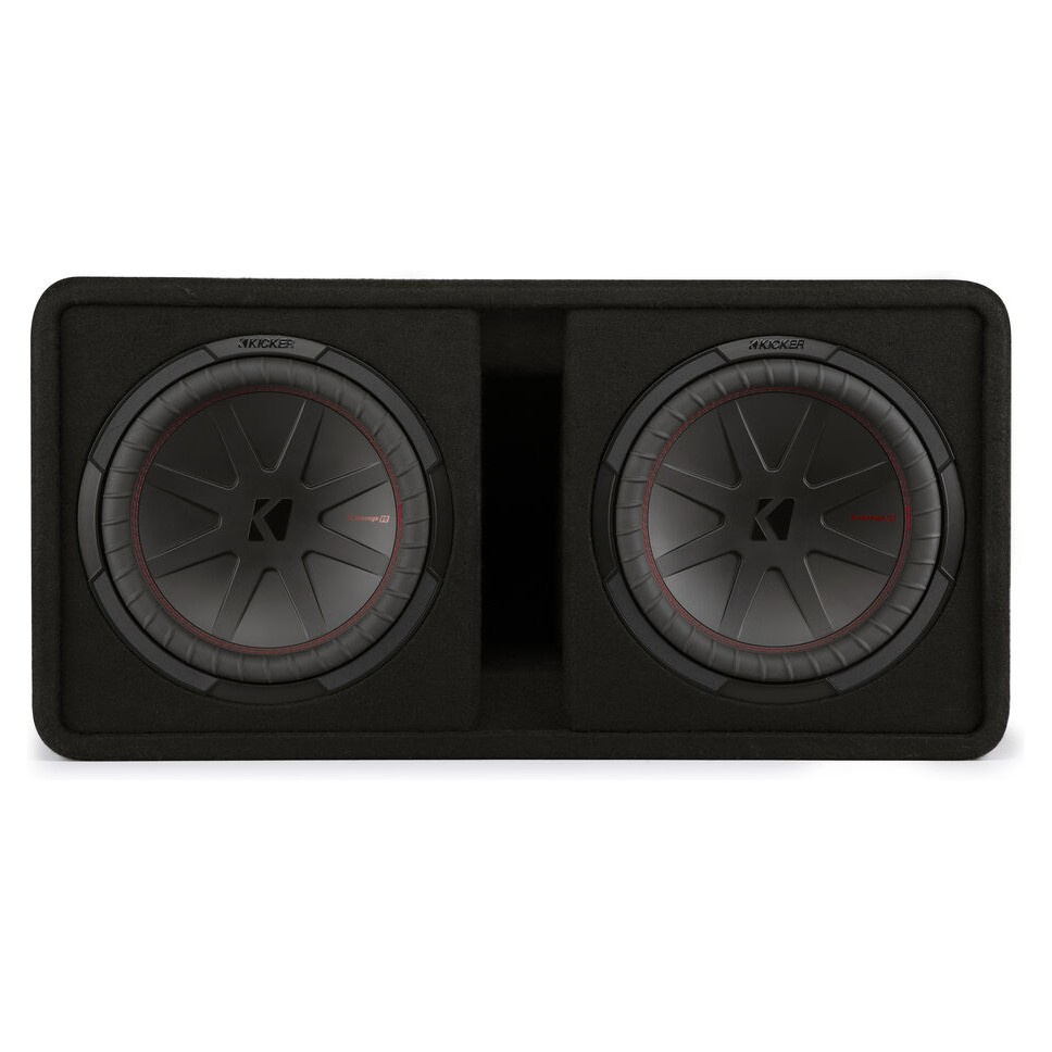 Kicker CompR DCWR122, 2 x 12 tommer baskasse, 2 ohm