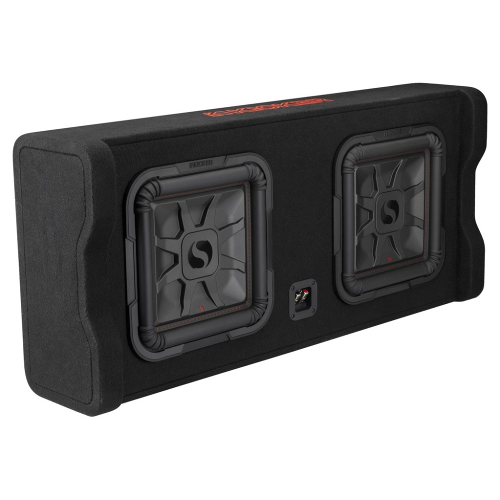 Kicker Solo-Baric DL7TDF122, 2 x 12 tommer baskasse, 2 ohm