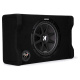 Kicker KickPack KKPDF212, baspakke med lukket, nedadvendt 12-tommers subwooferkabinet, forstærker og kabler Kicker KickPack KKPDF212, baspakke med lukket, nedadvendt 12-tommers subwooferkabinet, forstærker og kabler