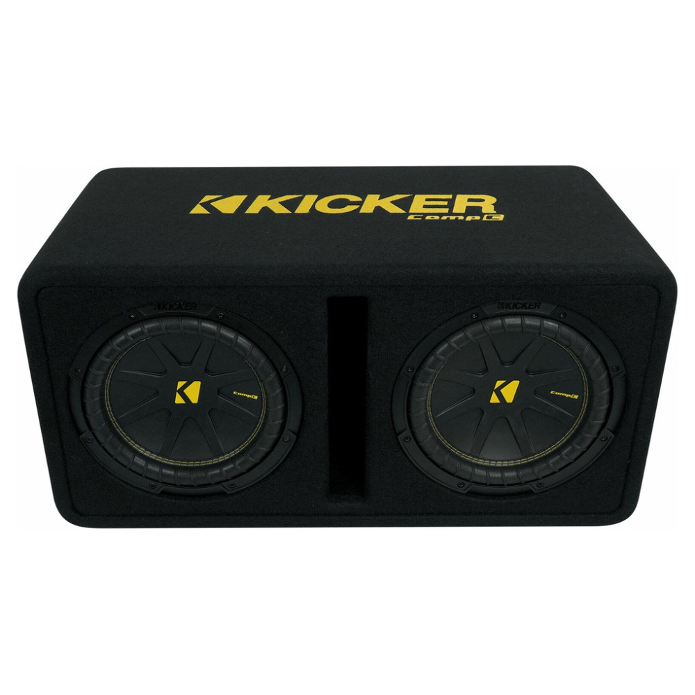 Kicker CompC DCWC102, basreflekskasse med 2x10-tommers subwoofere, 2 ohm