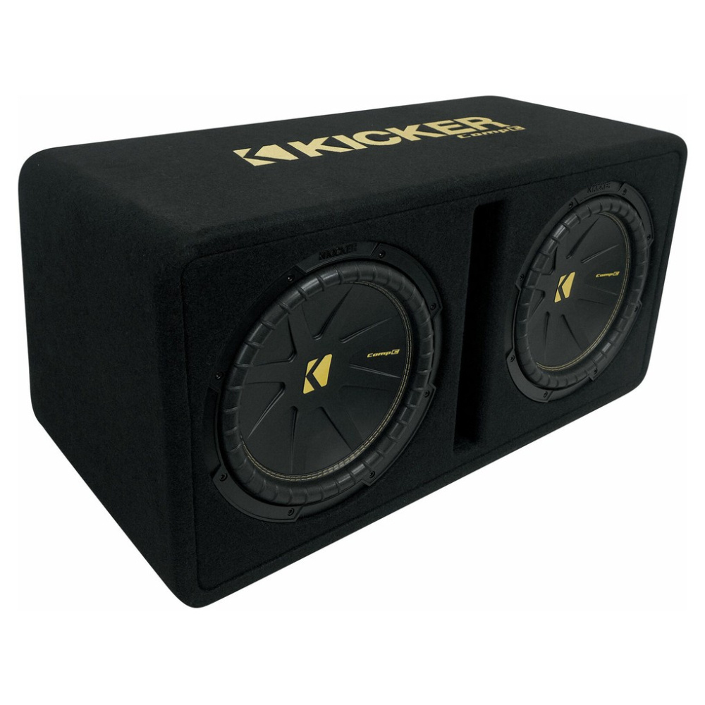Kicker CompC DCWC122, basrefleksbasboks 2x12 tommer, 2 ohm