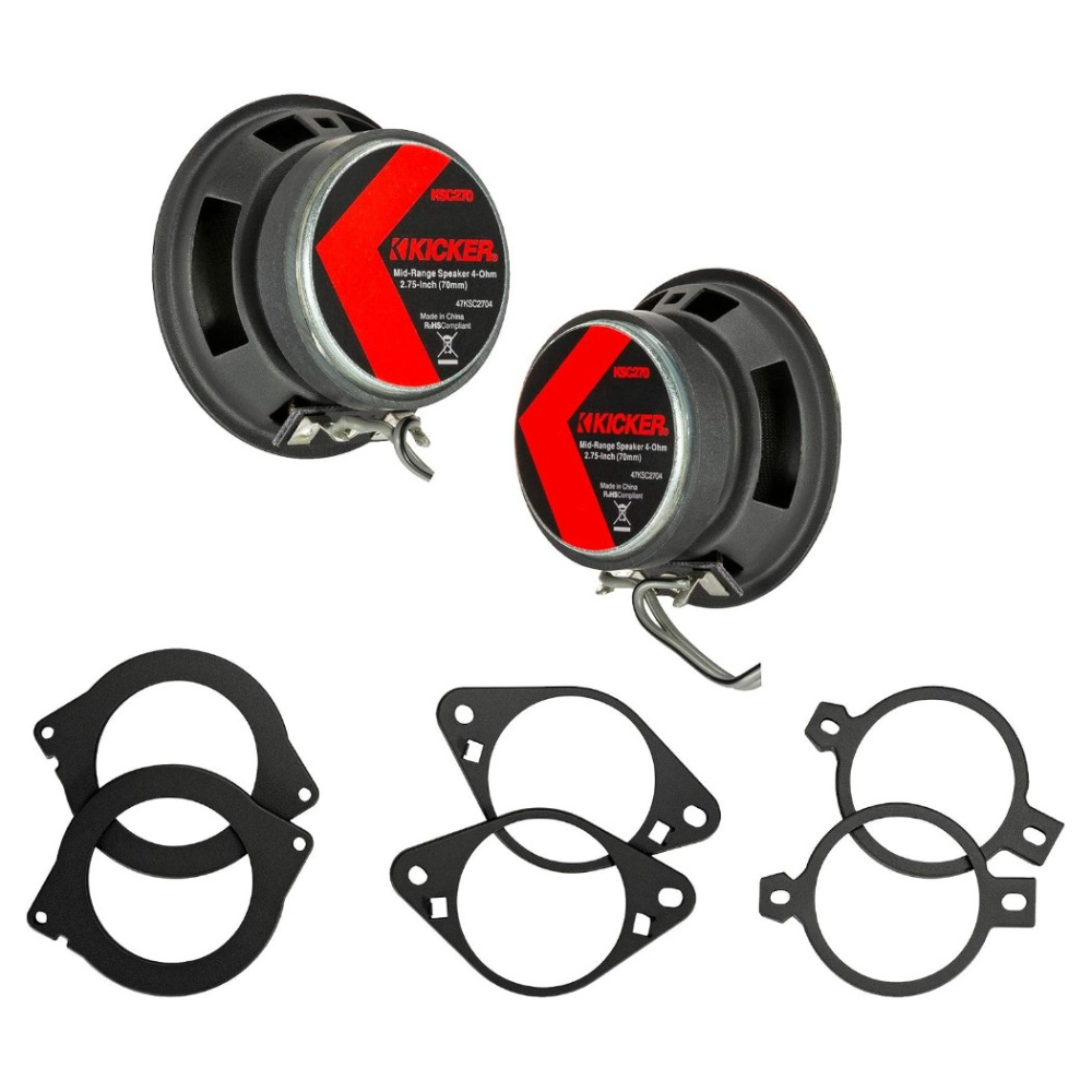 Kicker KSC2704, 2.75 tommer mellemtone, par