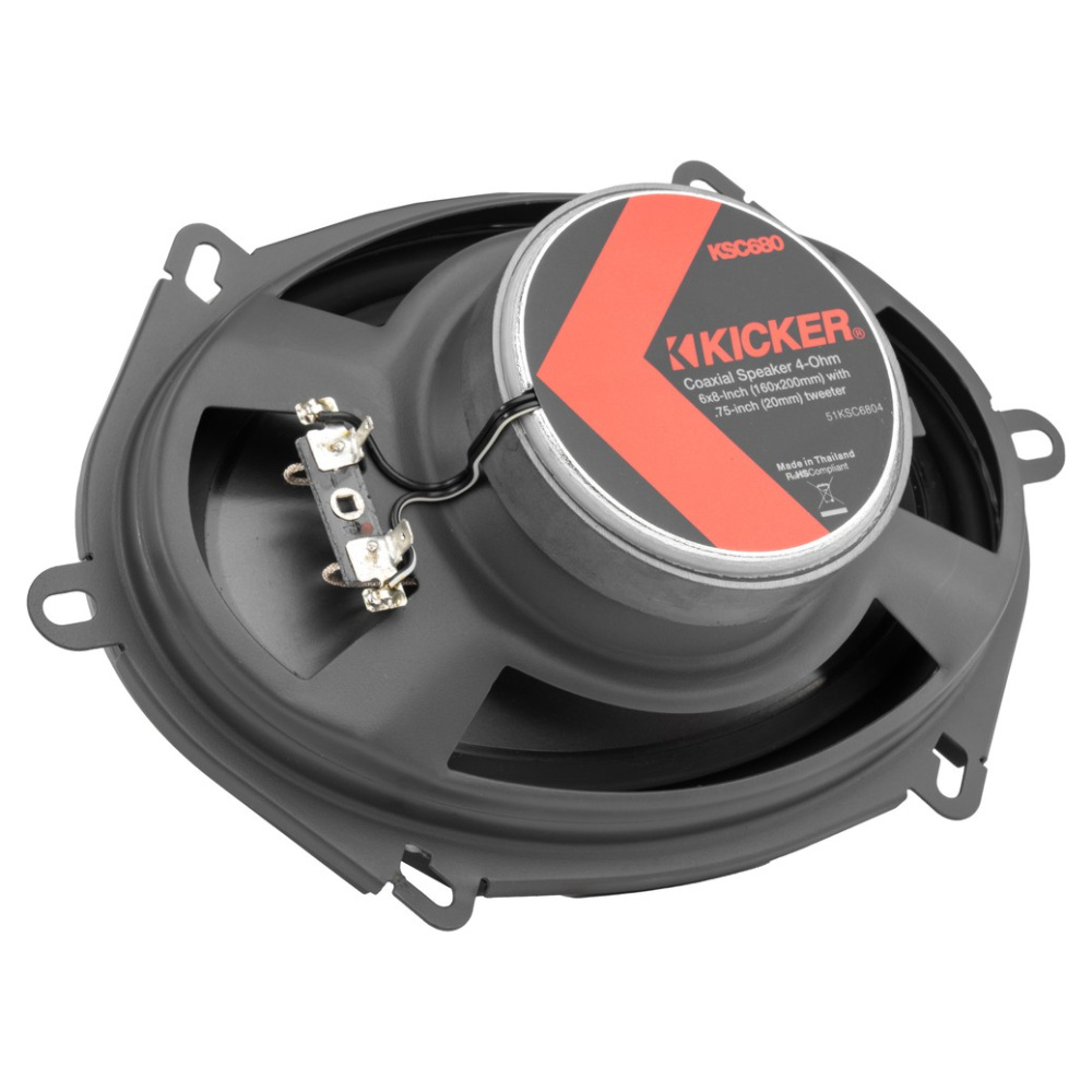Kicker KSC6804, 6x8 tommer koaksialhøjttalere, par