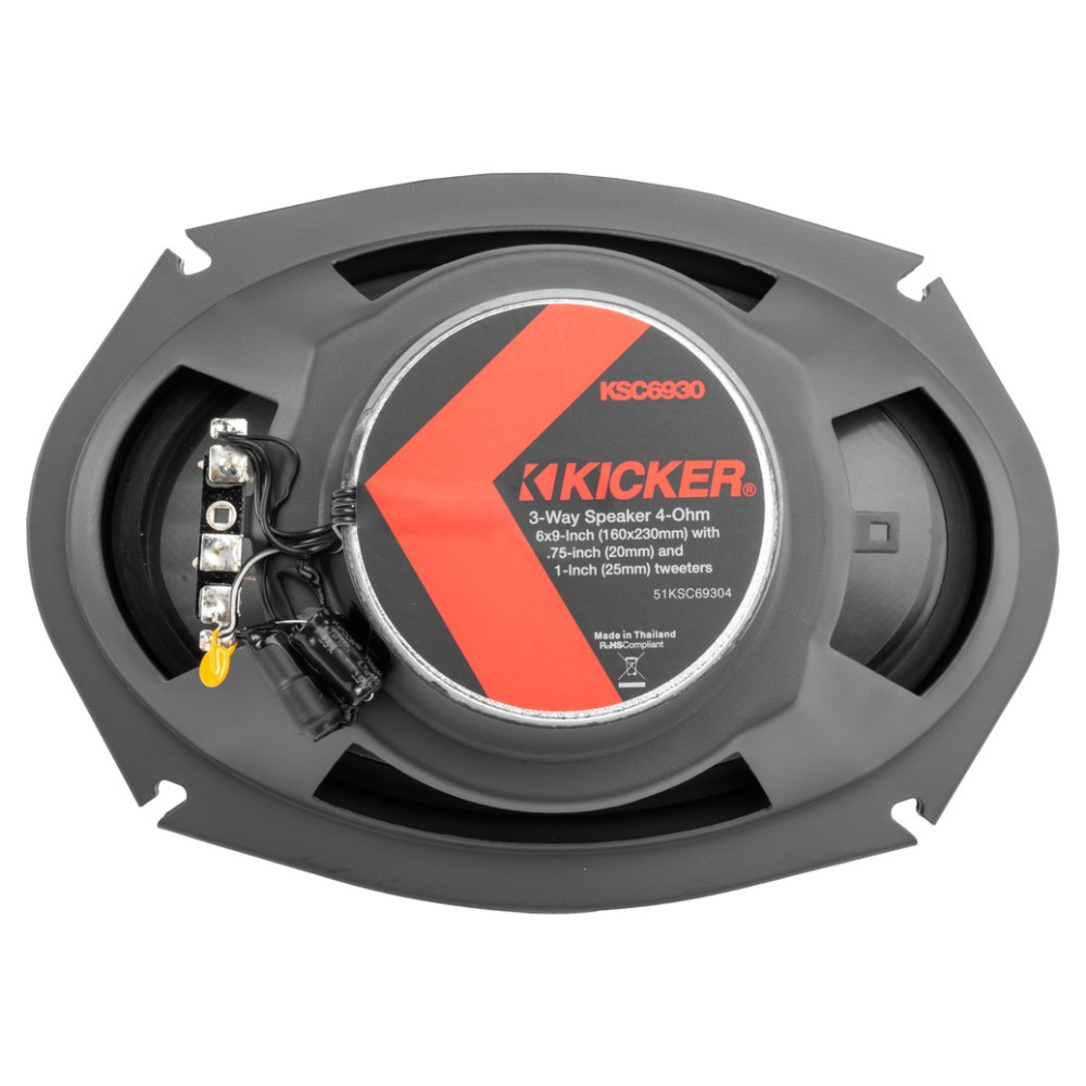 Kicker KSC69304, 6x9-tommer 3-vejs koaksialhøjttalere, par