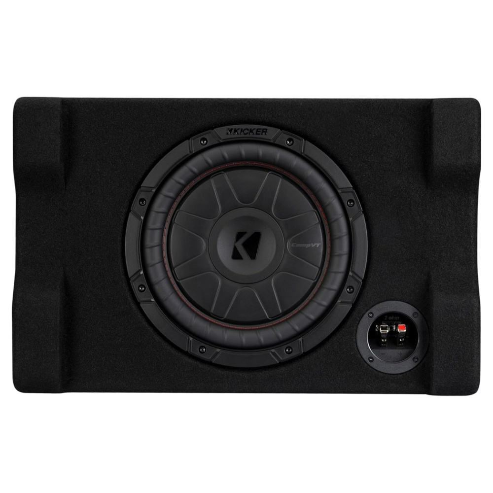 Kicker CompVT CVTDF102, 10-tommers nedadvendt subwooferkasse, 2 ohm