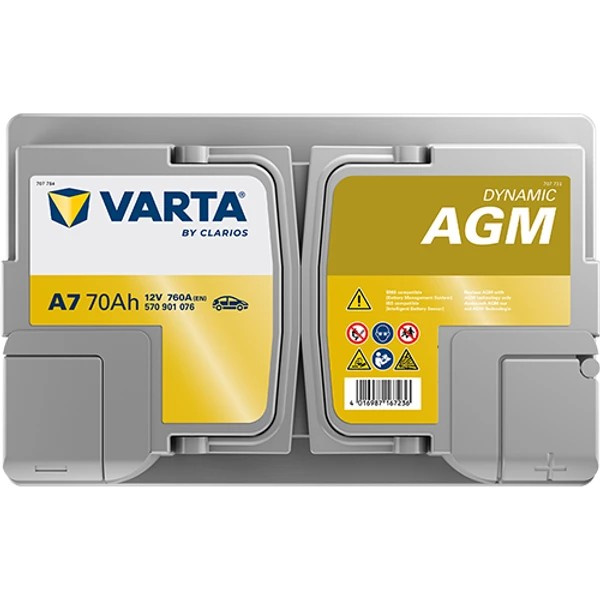 Varta Dynamic AGM 760A 70Ah, startbatteri