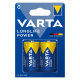 Varta Longlife Power C, alkaliske batterier, 2 stk. Varta Longlife Power C, alkaliske batterier, 2 stk.