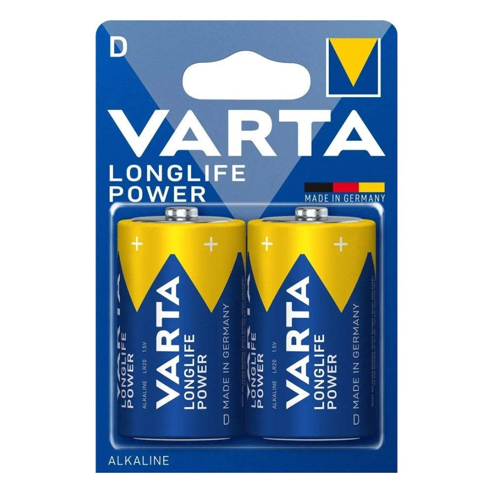 Varta Longlife Power D, alkaliske batterier, 2 stk.