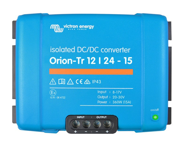 Victron Orion-Tr DC-DC-omformer, 12V ind 24V ud, isoleret 15A