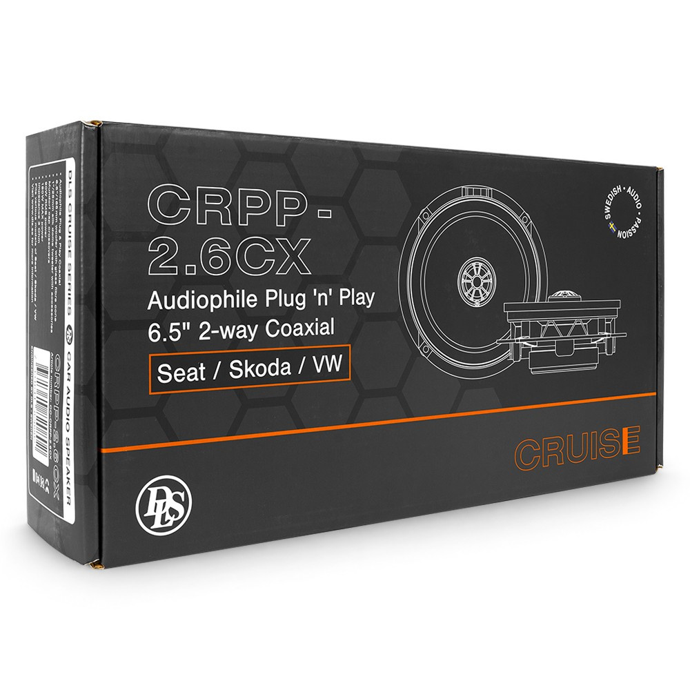 DLS Cruise CRPP-2.6CX, modeltilpasset koaksialhøjtaler til VW, SEAT & Skoda