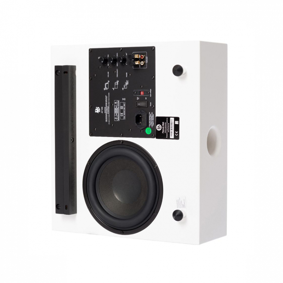 DLS Flatsub Midi væghængt aktiv subwoofer, mat hvid