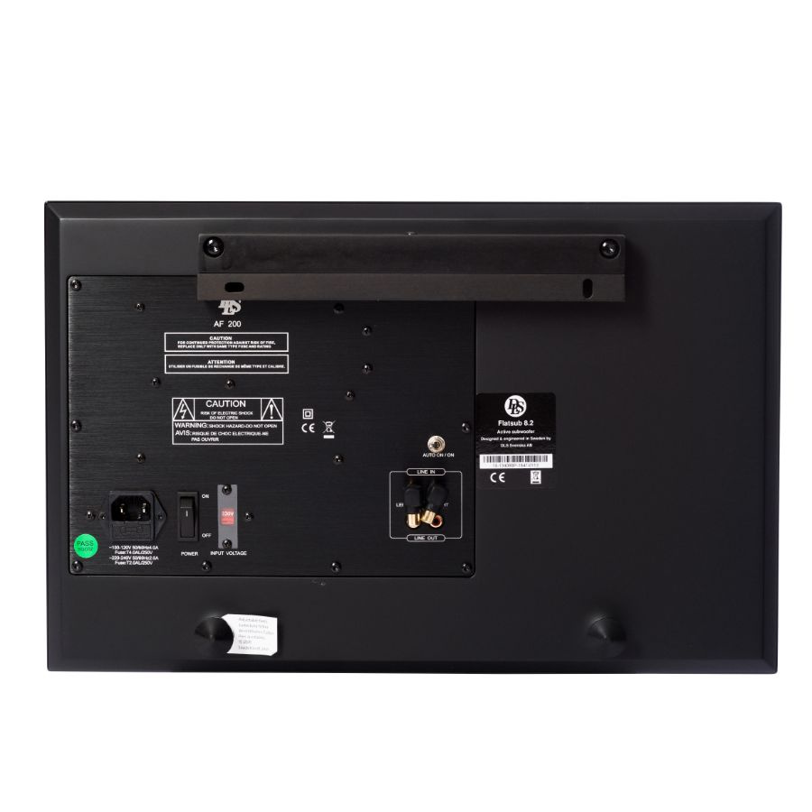 DLS Flatsub 8.2 væghængsbar aktiv subwoofer, pianosort