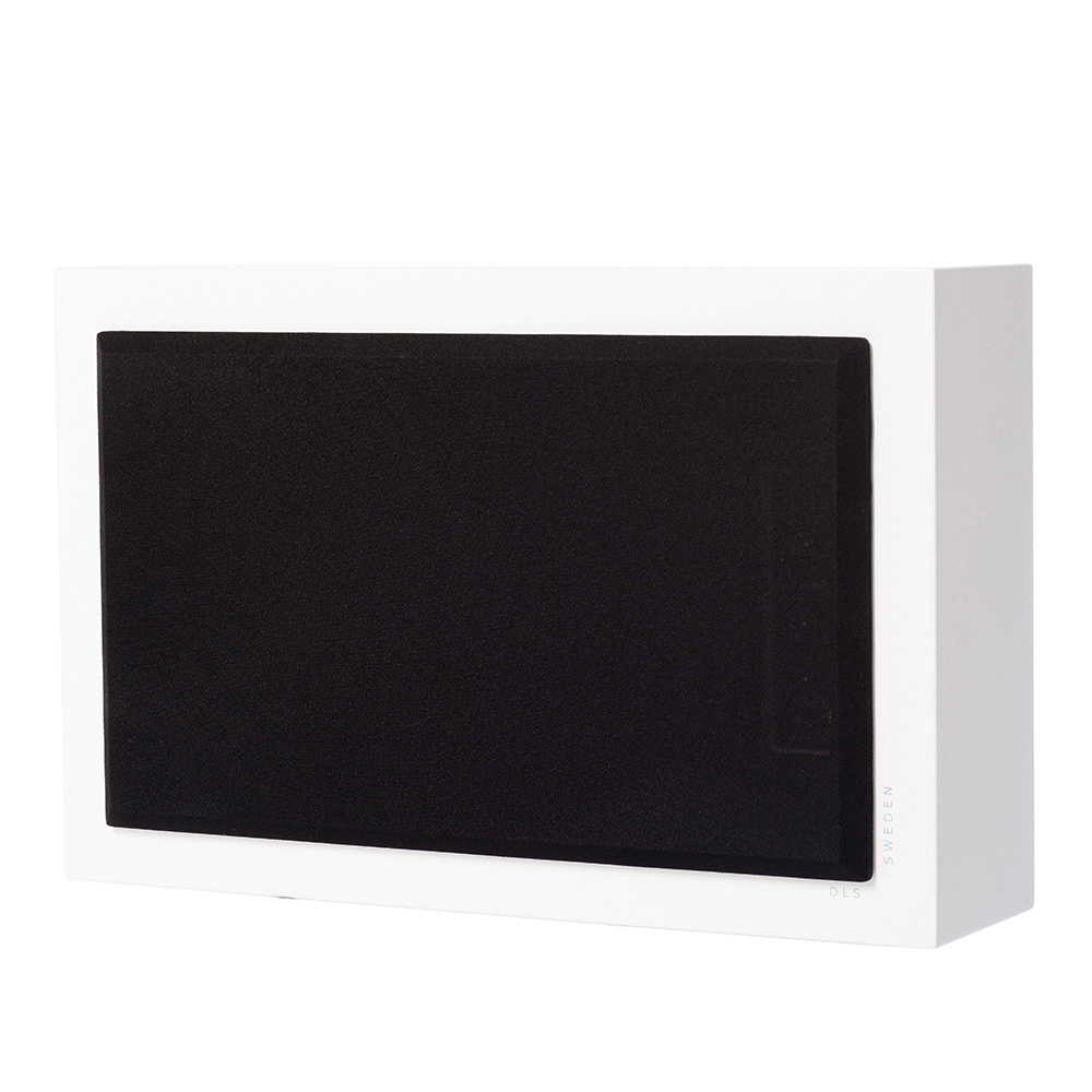 DLS Flatsub 8.2 væghængslet aktiv subwoofer, mat hvid