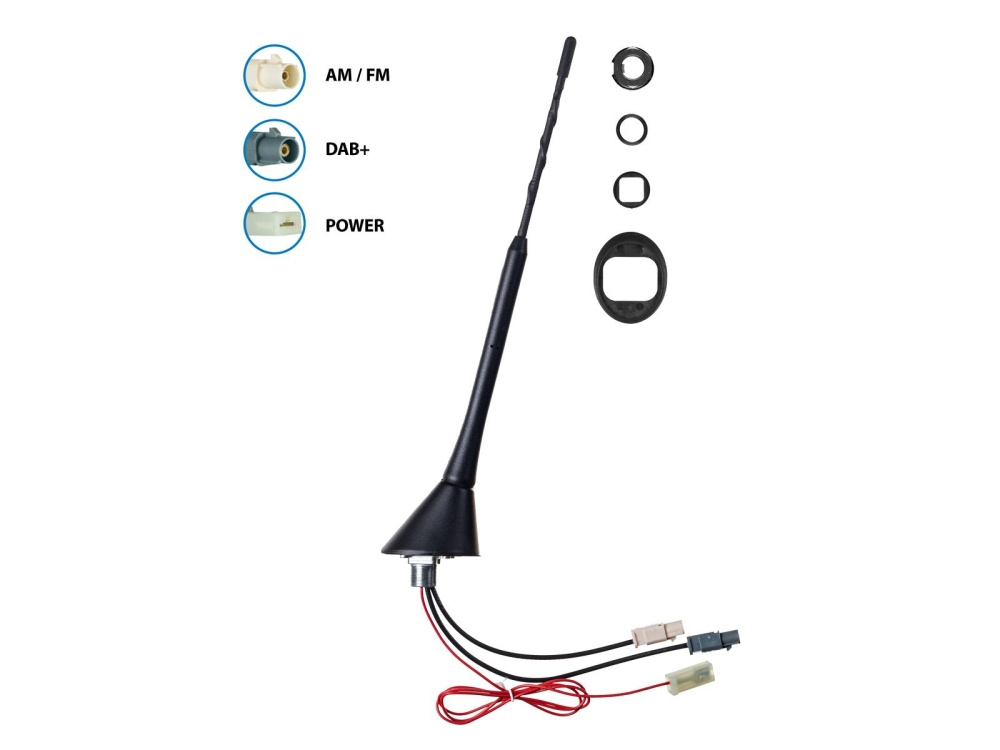 Tagantenne AM/FM DAB+ 76° hældning 12V