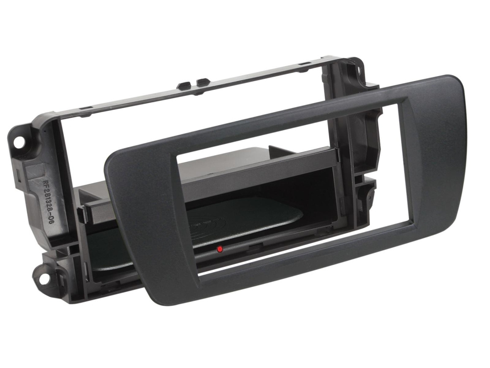 Monteringsramme 1/2-DIN INBAY Seat Ibiza, mat sort