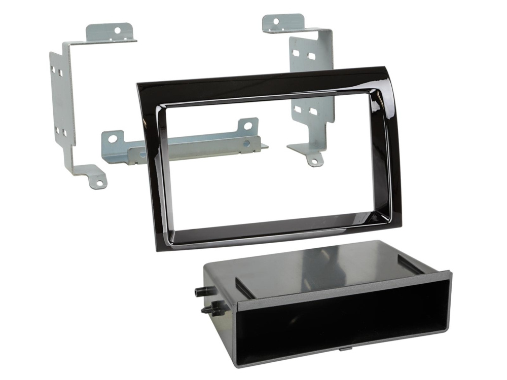 Monteringsramme 2-DIN med opbevaringsrum Citroen/Fiat/Opel/Peugeot