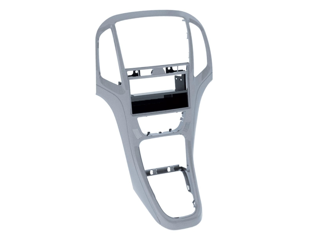 Monteringsramme 2-DIN Opel Astra J, platinasilver