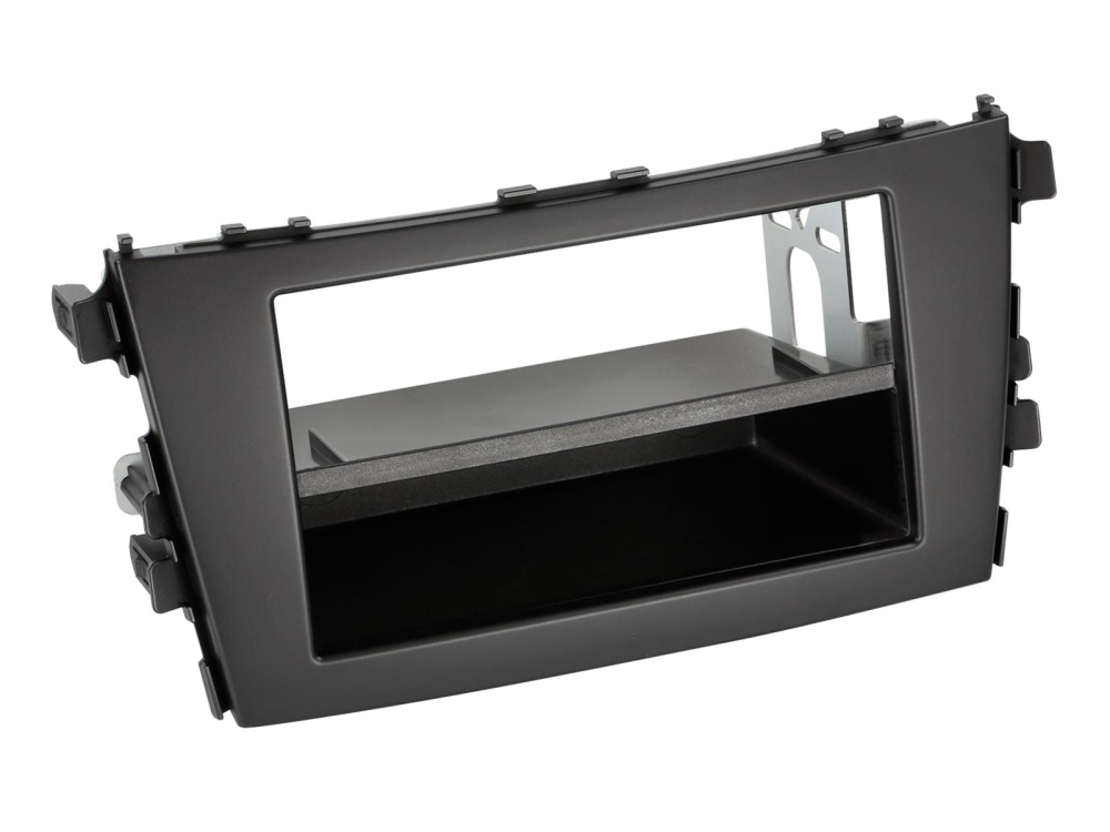 Monteringsramme 2-DIN med opbevaringsrum, Suzuki Celerio 2014-2019, sort
