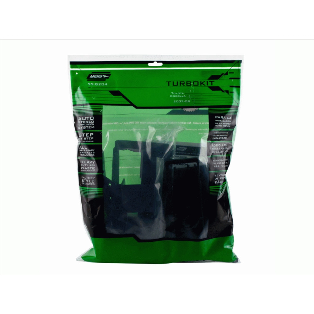 Monteringsramme 1-DIN med opbevaringsrum Toyota Corolla 2002-2007, sort