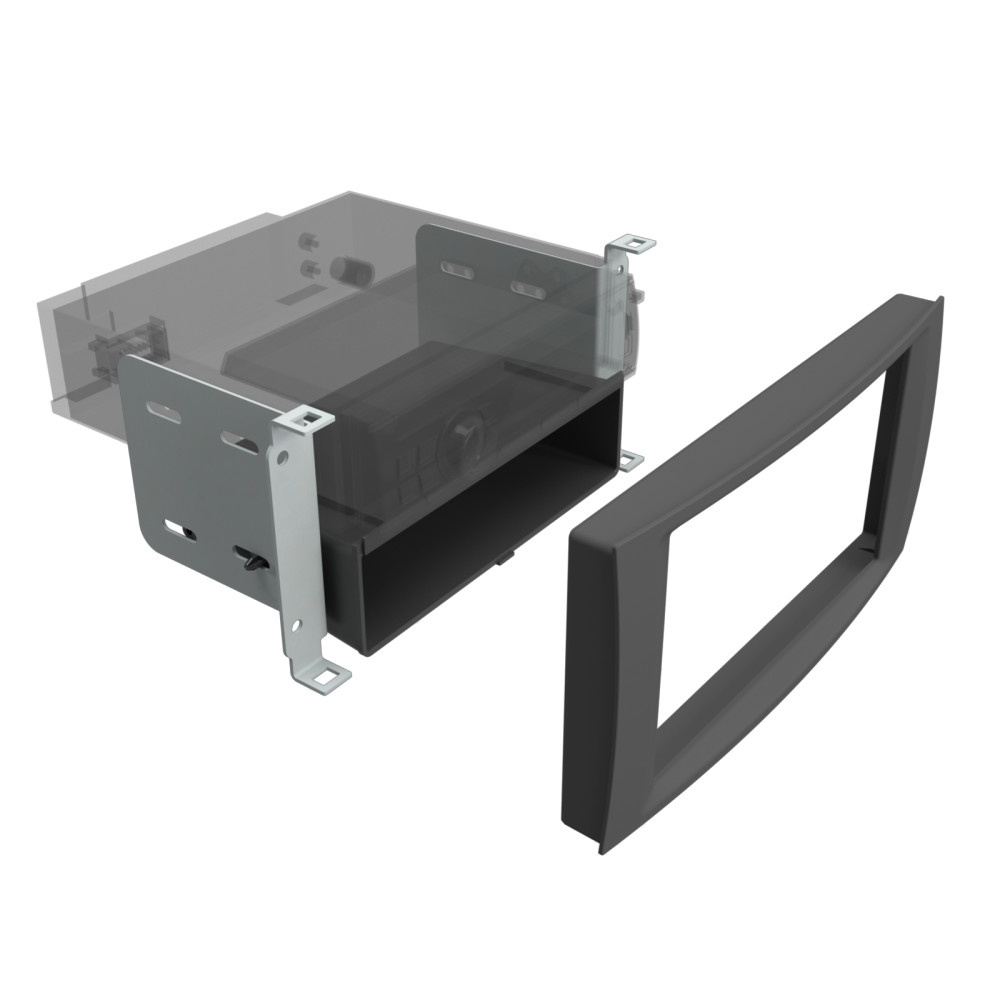 Monteringsramme 2-DIN med opbevaringsrum VW T5/Touareg