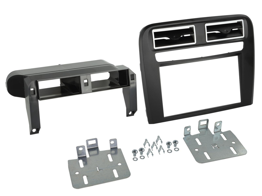 Monteringsramme 2-DIN Fiat Grande Punto, sort