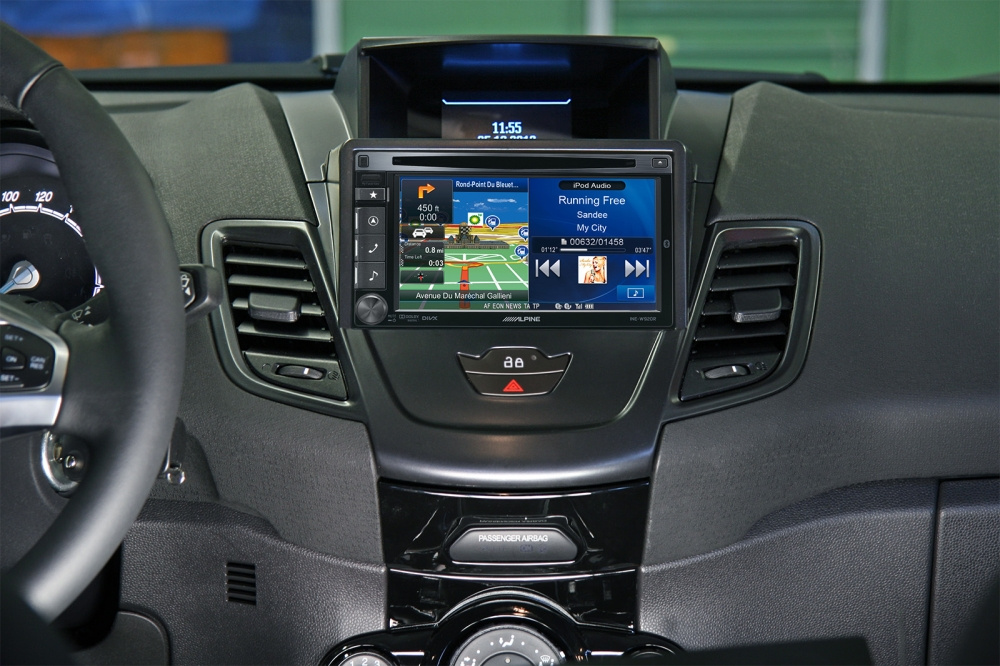 Monteringsramme 2-DIN Ford Fiesta, sort