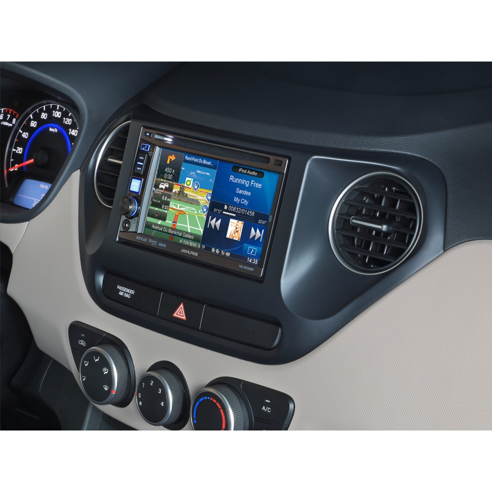 Monteringsramme 2-DIN Hyundai i10, sort