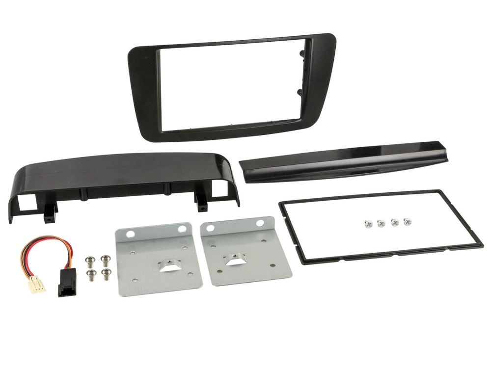 Monteringsramme 2-DIN Mercedes A/CLA/GLA sort