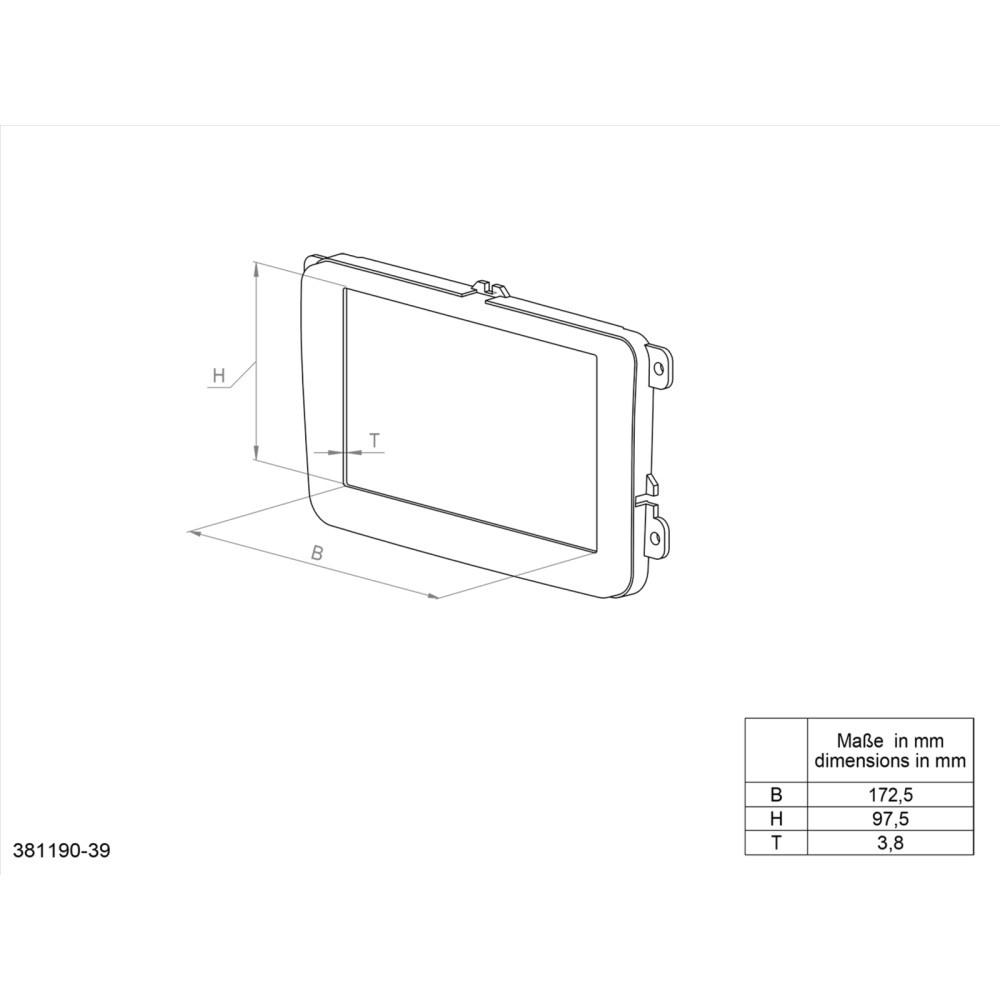Monteringsramme 2-DIN Mercedes A/CLA/GLA sort