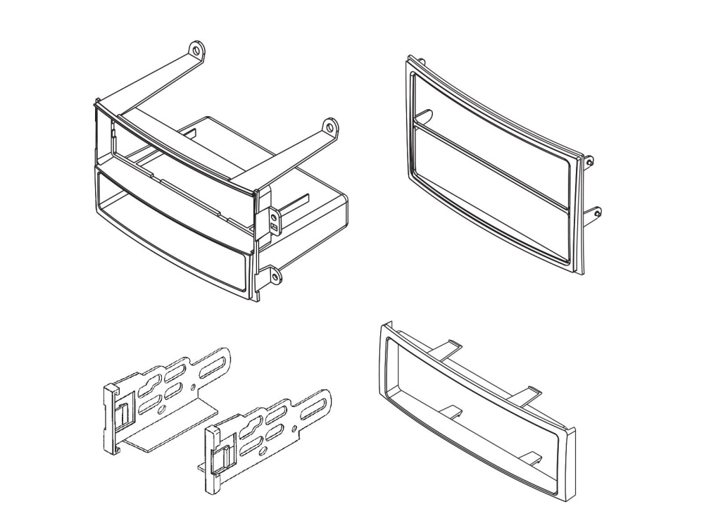 Monteringsramme 2-DIN med opbevaringsrum, Nissan 350Z 2006-2009