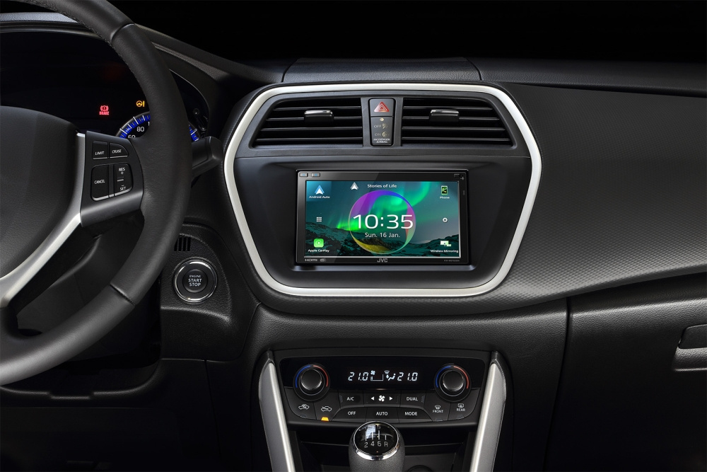 Monteringsramme 2-DIN Suzuki SX4 S-Cross, sort