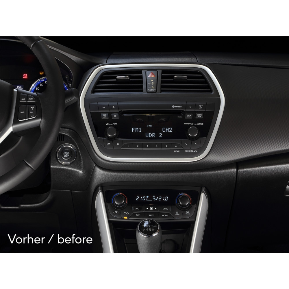 Monteringsramme 2-DIN Suzuki SX4 S-Cross, sort