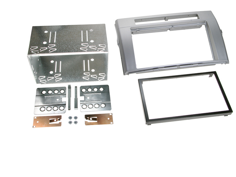 Monteringsram 2-din set Toyota Corolla Verso -2009 silver