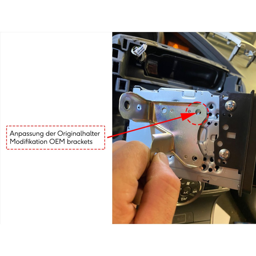 Monteringsramme 2-DIN Toyota Corolla 2009-2013, sølv