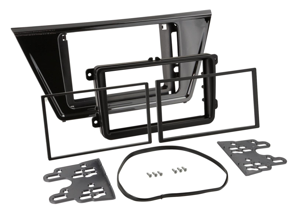 Monteringsramme 2-DIN VW Touran 2015-2021, piano sort